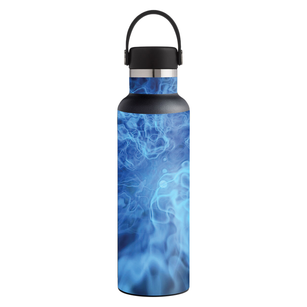 Picture of MightySkins HFST21-Blue Mystic Flames Skin for Hydro Flask 21 oz Standard Mouth - Blue Mystic Flames