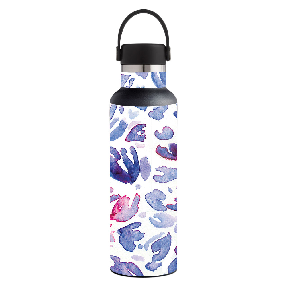 Picture of MightySkins HFST21-Blue Petals Skin for Hydro Flask 21 oz Standard Mouth - Blue Petals