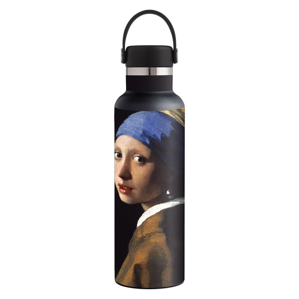Picture of MightySkins HFST21-Girl With Pearl Earring Skin for Hydro Flask 21 oz Standard Mouth - Girl with Pearl Earring