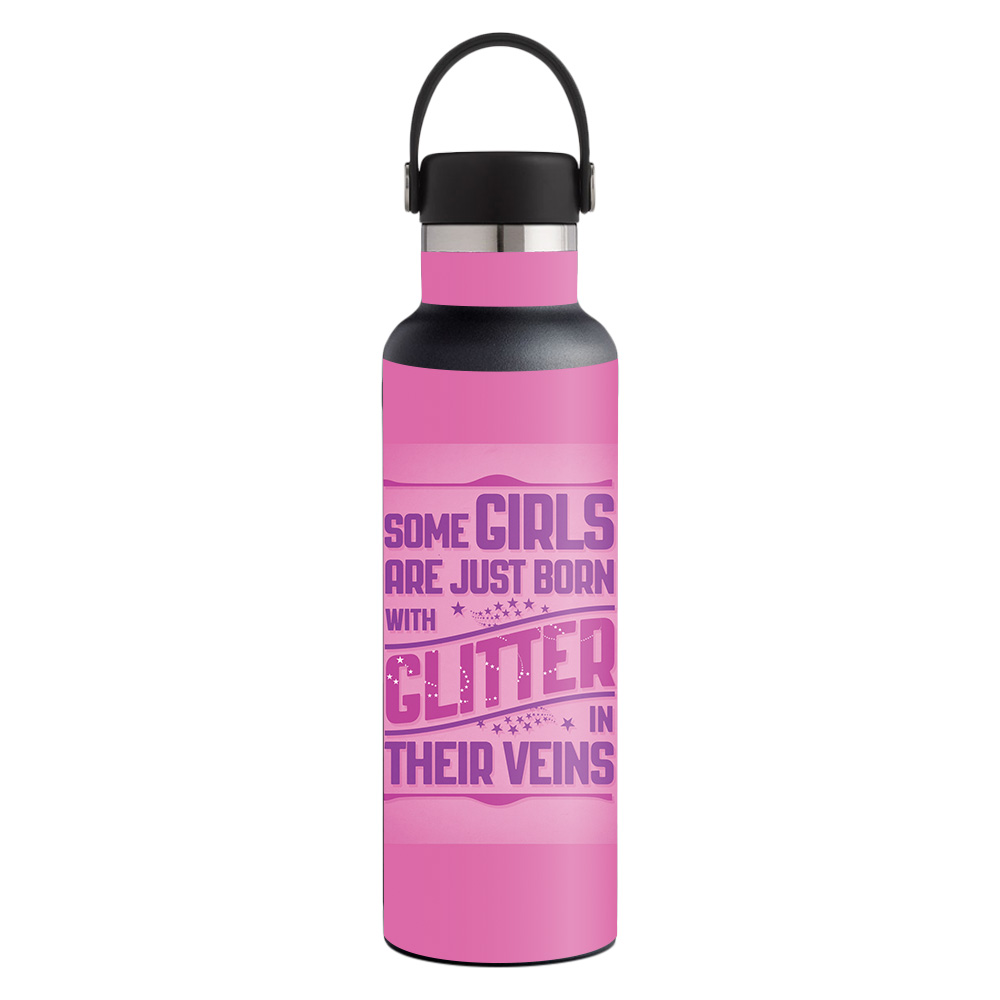 Picture of MightySkins HFST21-Glitter Girls Skin for Hydro Flask 21 oz Standard Mouth - Glitter Girls