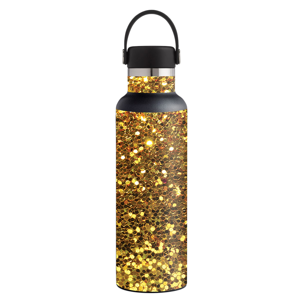Picture of MightySkins HFST21-Gold Dazzle Skin for Hydro Flask 21 oz Standard Mouth - Gold Dazzle