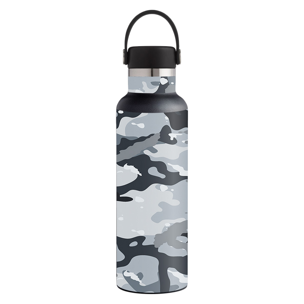 Picture of MightySkins HFST21-Gray Camouflage Skin for Hydro Flask 21 oz Standard Mouth - Gray Camouflage