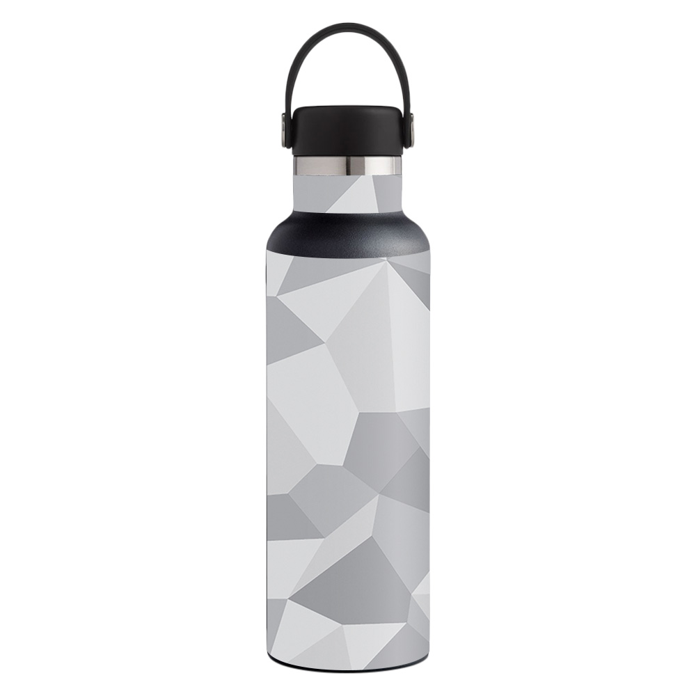 Picture of MightySkins HFST21-Gray Polygon Skin for Hydro Flask 21 oz Standard Mouth - Gray Polygon