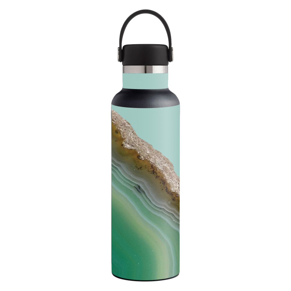 Picture of MightySkins HFST21-Green Agate Skin for Hydro Flask 21 oz Standard Mouth - Green Agate
