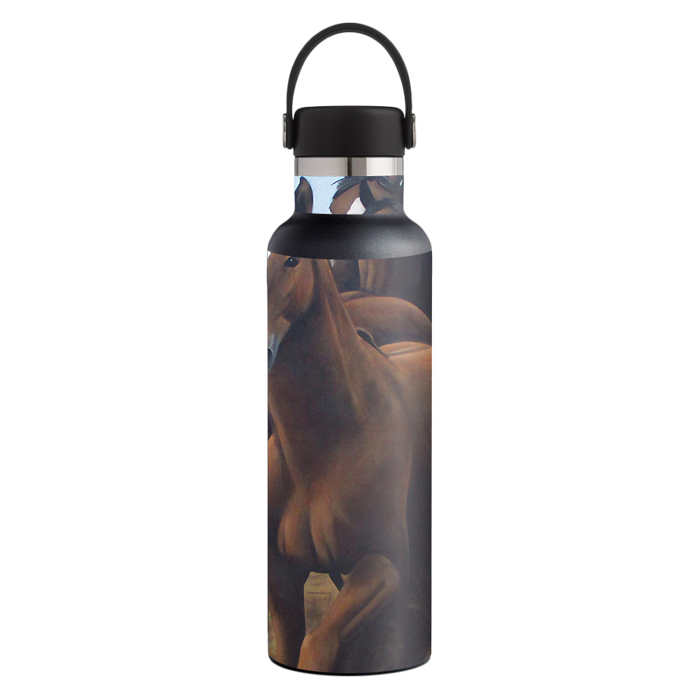Picture of MightySkins HFST21-Horse Stampede Skin for Hydro Flask 21 oz Standard Mouth - Horse Stampede