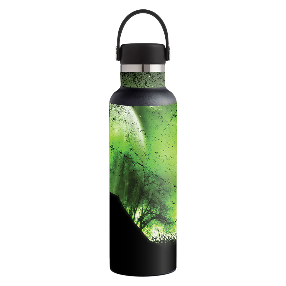 Picture of MightySkins HFST21-Howling Wolf Skin for Hydro Flask 21 oz Standard Mouth - Howling Wolf