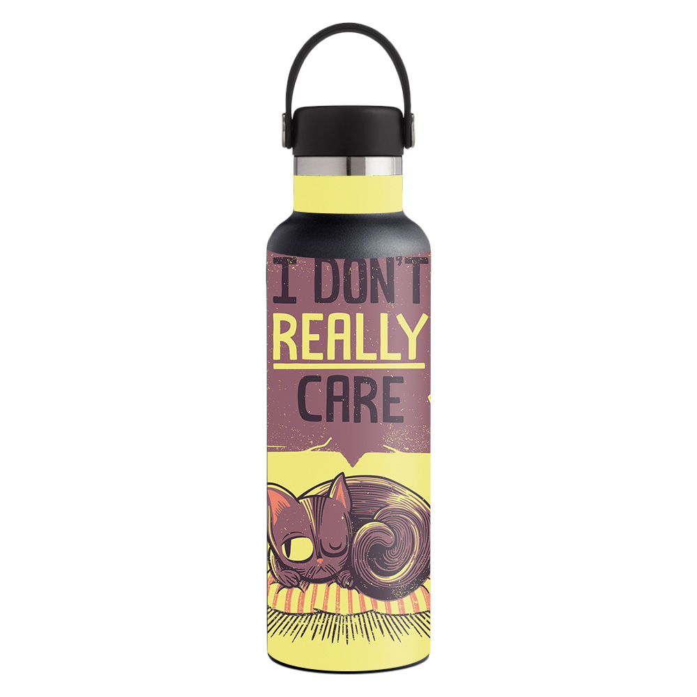 Picture of MightySkins HFST21-I Dont Care Cat Skin for Hydro Flask 21 oz Standard Mouth - I Dont Care Cat