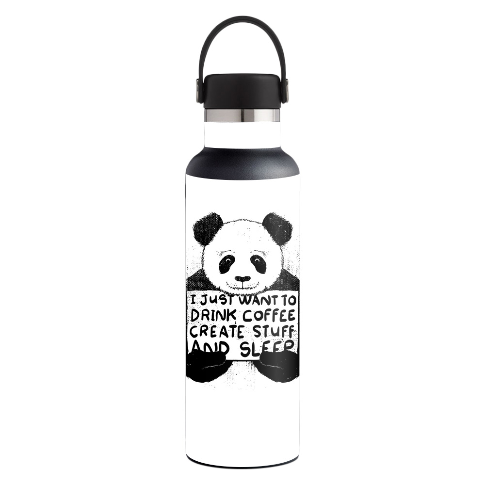 Picture of MightySkins HFST21-I Just Want To Skin for Hydro Flask 21 oz Standard Mouth - I Just Want To