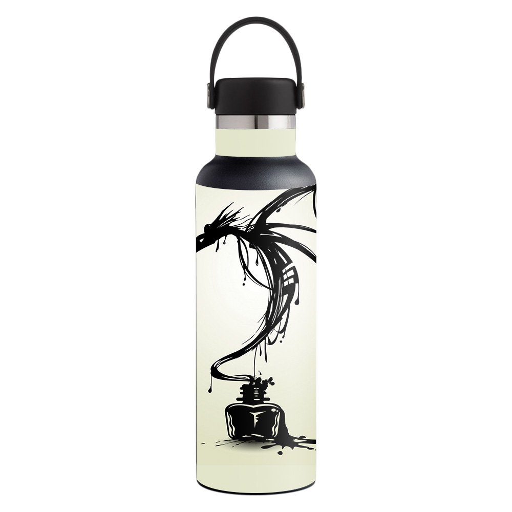 Picture of MightySkins HFST21-Ink Dragon Skin for Hydro Flask 21 oz Standard Mouth - Ink Dragon