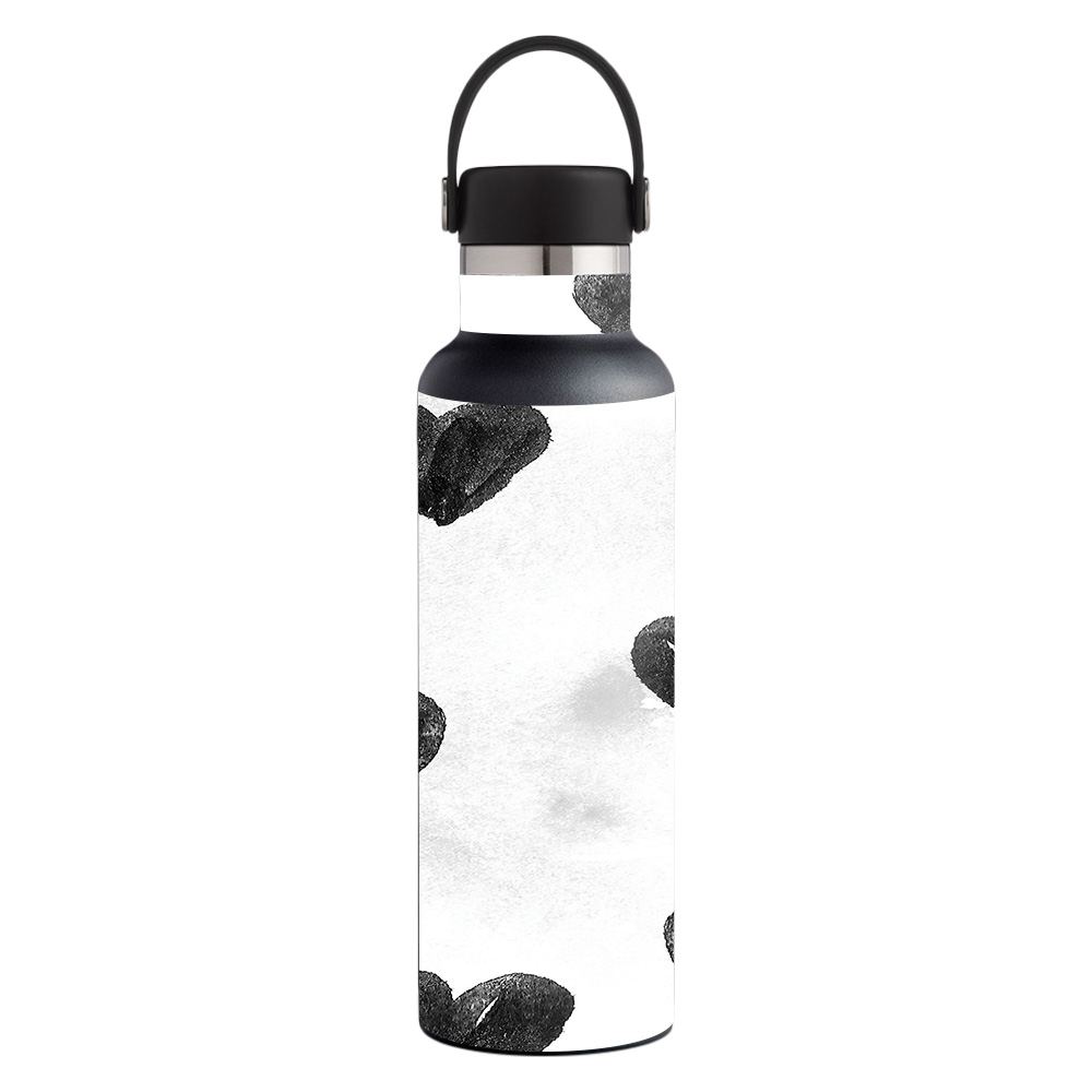 Picture of MightySkins HFST21-Ink Hearts Skin for Hydro Flask 21 oz Standard Mouth - Ink Hearts