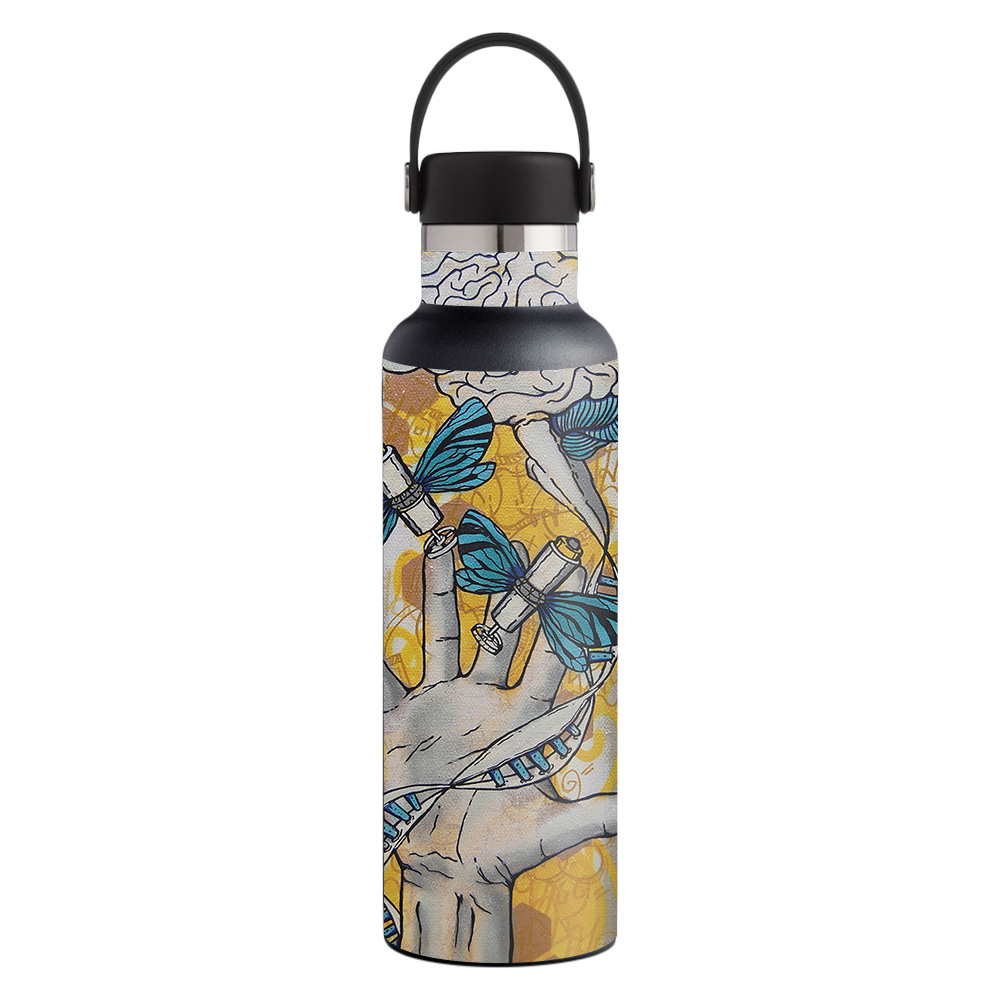Picture of MightySkins HFST21-Insane In The Brain Skin for Hydro Flask 21 oz Standard Mouth - Insane In the Brain