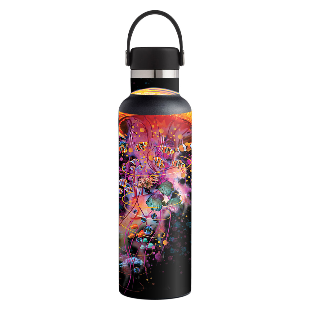 Picture of MightySkins HFST21-Jellyfish Ride Skin for Hydro Flask 21 oz Standard Mouth - Jellyfish Ride