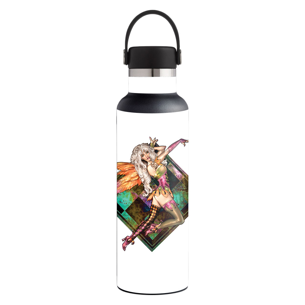 Picture of MightySkins HFST21-Jester Fairy Skin for Hydro Flask 21 oz Standard Mouth - Jester Fairy