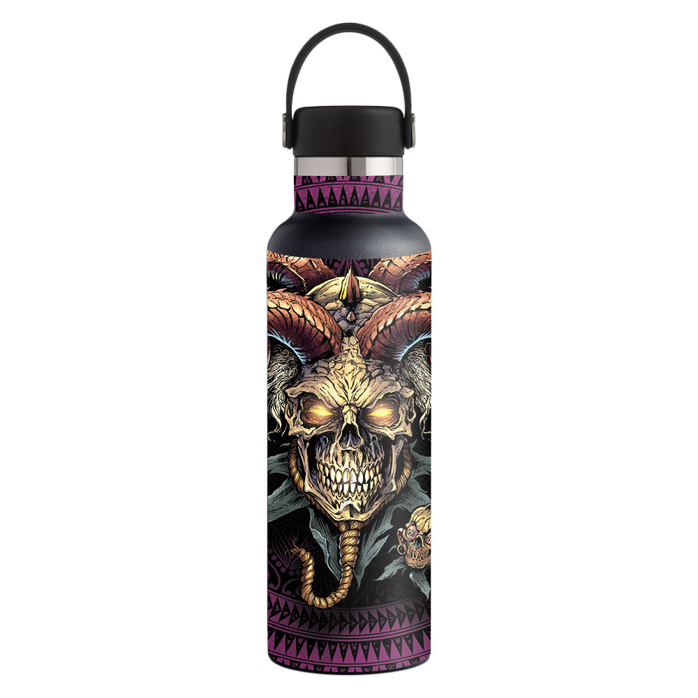 Picture of MightySkins HFST21-Jester Skull Skin for Hydro Flask 21 oz Standard Mouth - Jester Skull