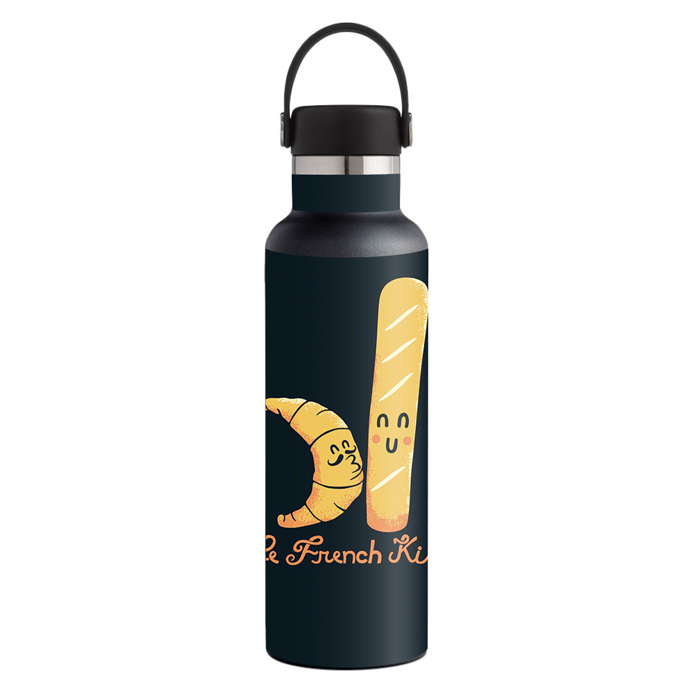 Picture of MightySkins HFST21-Le Kiss Skin for Hydro Flask 21 oz Standard Mouth - Le Kiss