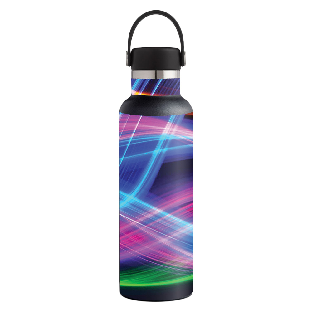 Picture of MightySkins HFST21-Light Waves Skin for Hydro Flask 21 oz Standard Mouth - Light Waves