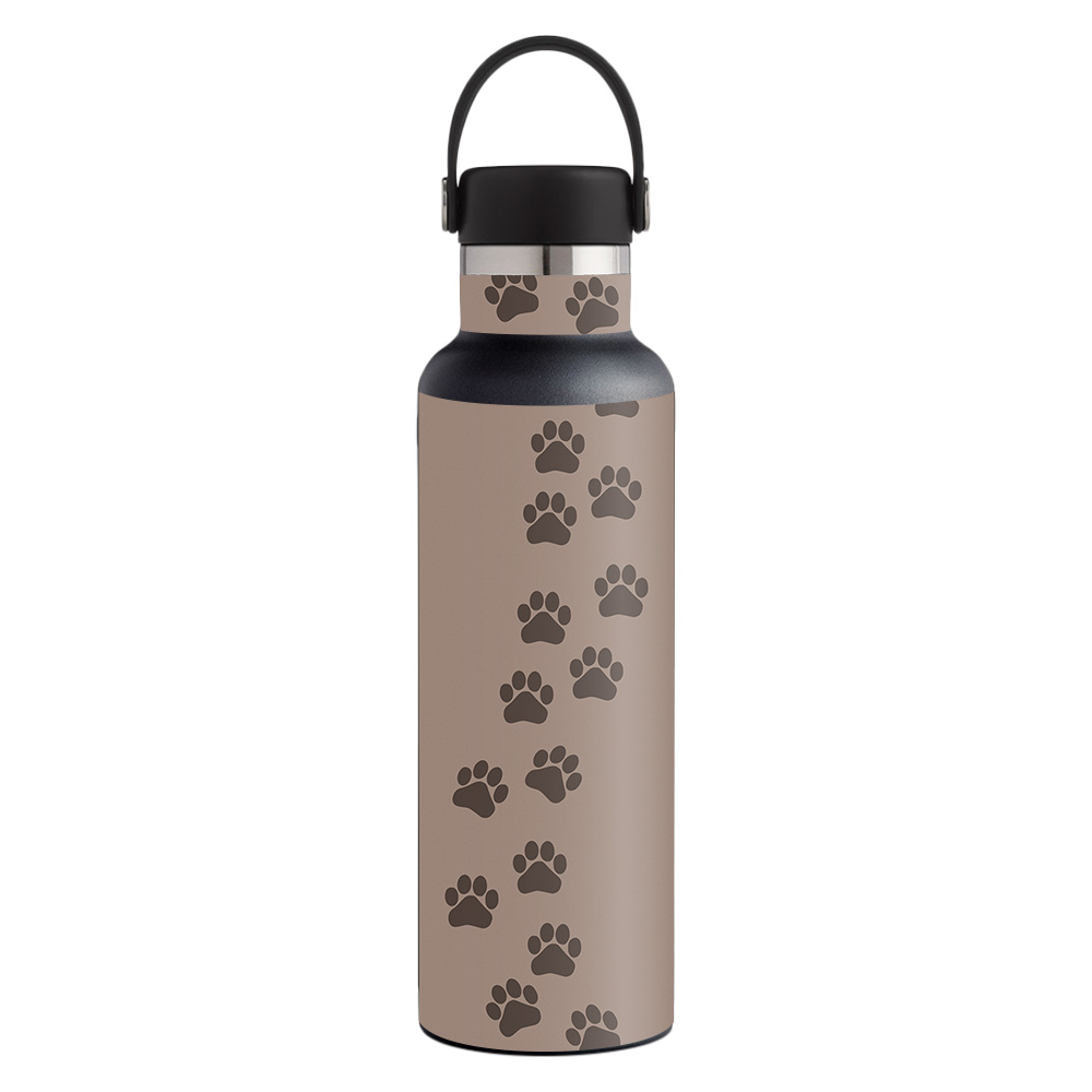 Picture of MightySkins HFST21-Paw Prints Skin for Hydro Flask 21 oz Standard Mouth - Paw Prints
