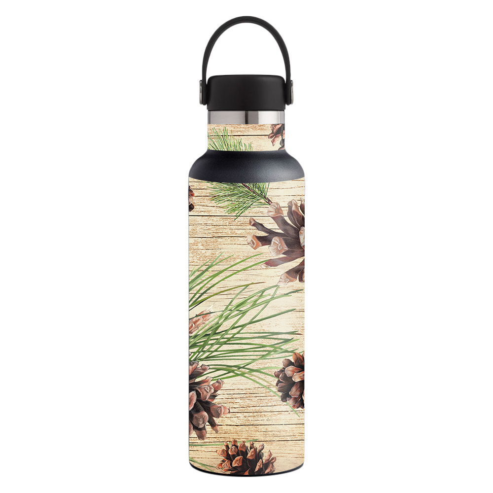 Picture of MightySkins HFST21-Pine Collage Skin for Hydro Flask 21 oz Standard Mouth - Pine Collage