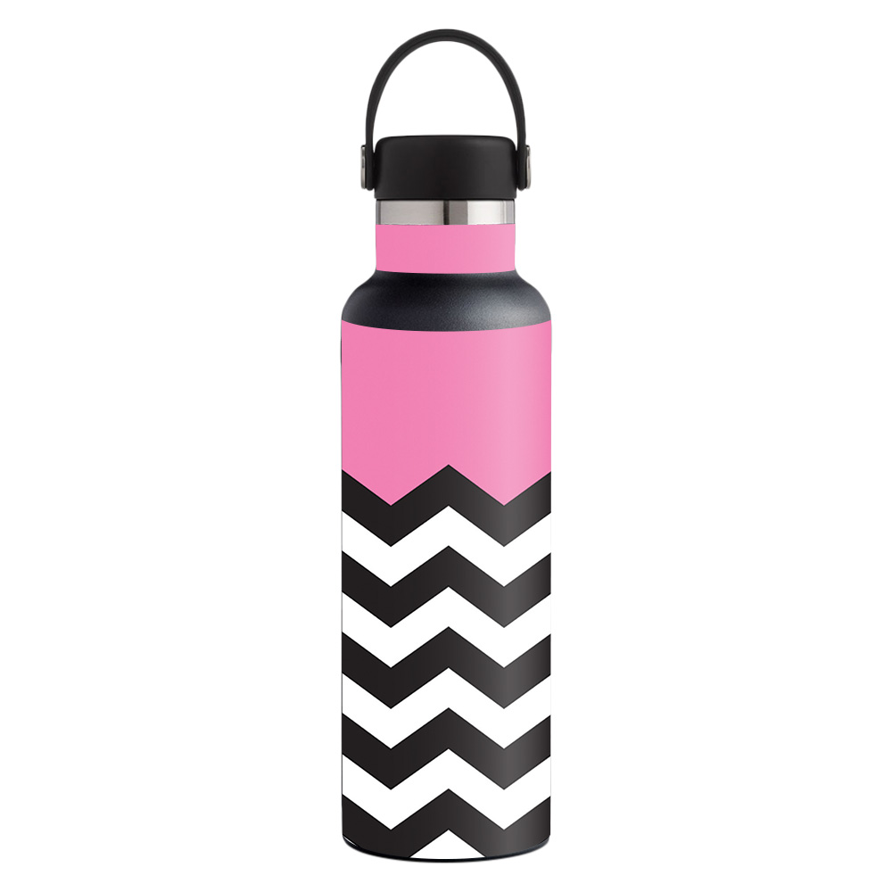 Picture of MightySkins HFST21-Pink Chevron Skin for Hydro Flask 21 oz Standard Mouth - Pink Chevron