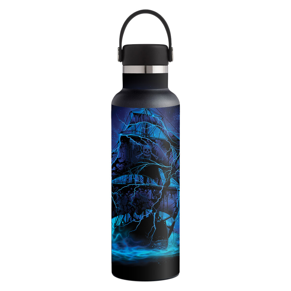 Picture of MightySkins HFST21-Pirate Storm Skin for Hydro Flask 21 oz Standard Mouth - Pirate Storm
