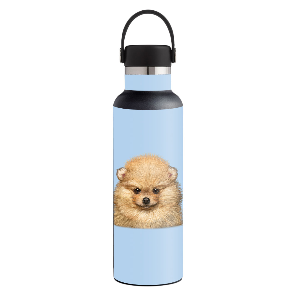 Picture of MightySkins HFST21-Pomeranian Portrait Skin for Hydro Flask 21 oz Standard Mouth - Pomeranian Portrait