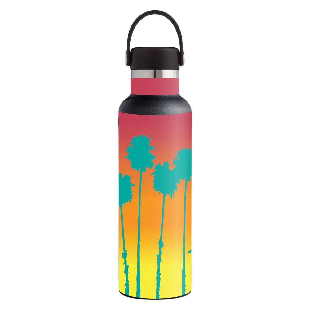 Picture of MightySkins HFST21-Sherbet Palms Skin for Hydro Flask 21 oz Standard Mouth - Sherbet Palms