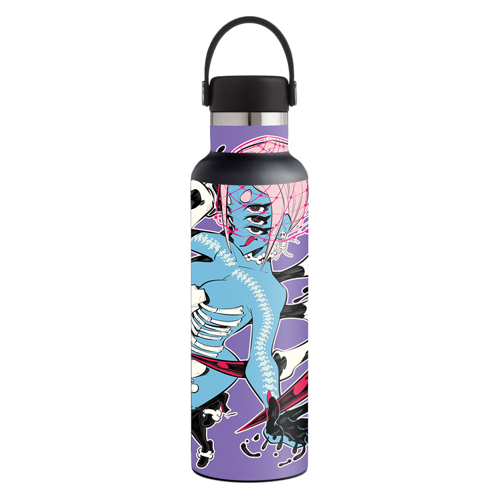 Picture of MightySkins HFST21-Skeleton Girl Skin for Hydro Flask 21 oz Standard Mouth - Skeleton Girl