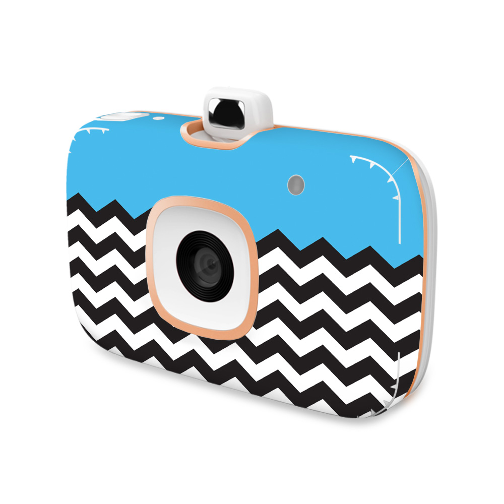 Picture of MightySkins HPSPR2I1-Baby Blue Chevron Skin for HP Sprocket 2-in-1 Photo Printer - Baby Blue Chevron