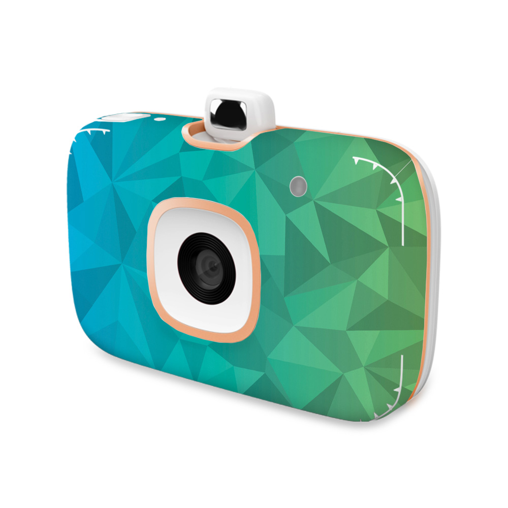 Picture of MightySkins HPSPR2I1-Blue Green Polygon Skin for HP Sprocket 2-in-1 Photo Printer - Blue Green Polygon