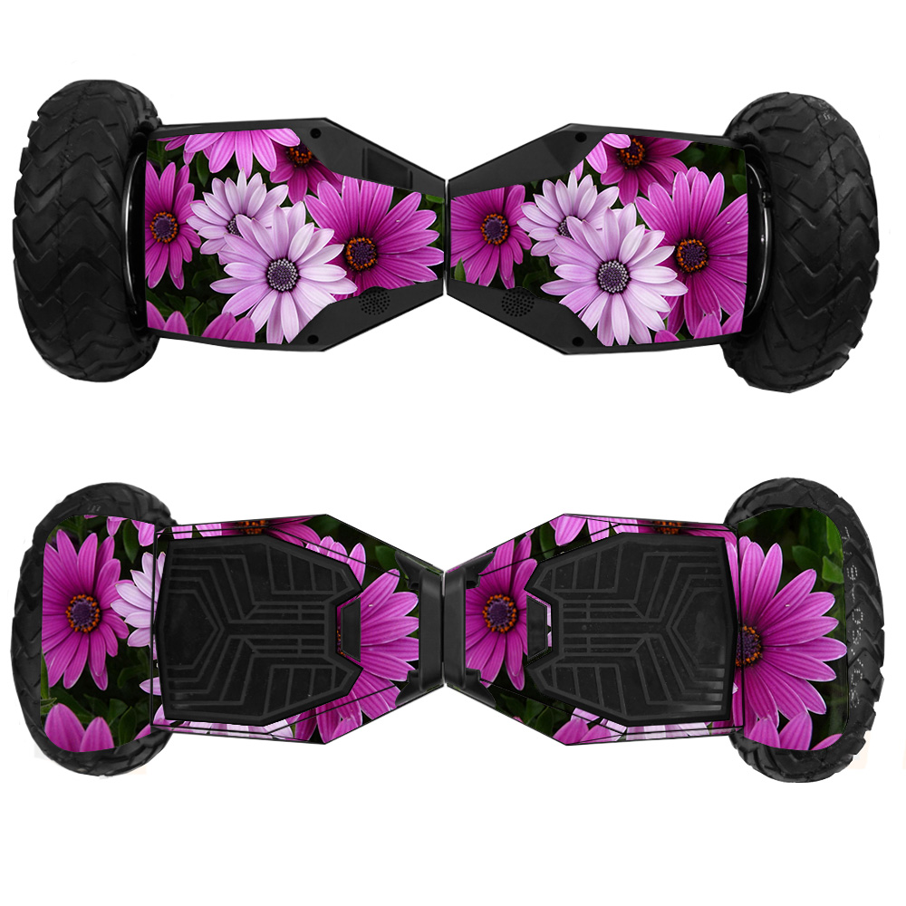 SWT6-Purple Flowers Skin for Swagtron T6 Off-Road Hoverboard - Purple Flowers -  MightySkins