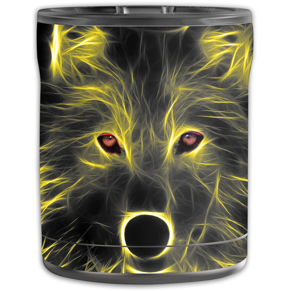 Picture of MightySkins OTEL10-Neon Wolf Skin for Otterbox Elevation Tumbler 10 oz - Neon Wolf