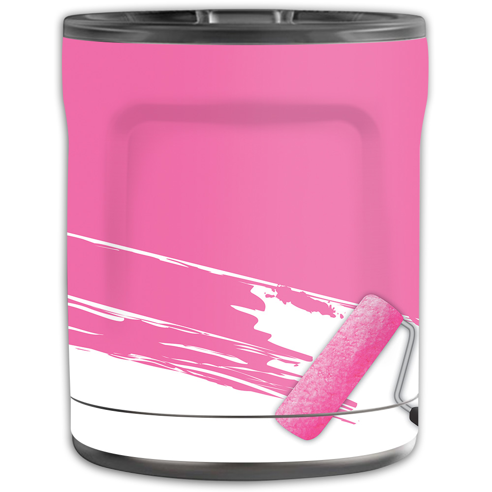 Picture of MightySkins OTEL10-Pink Paint Roller Skin for Otterbox Elevation Tumbler 10 oz - Pink Paint Roller