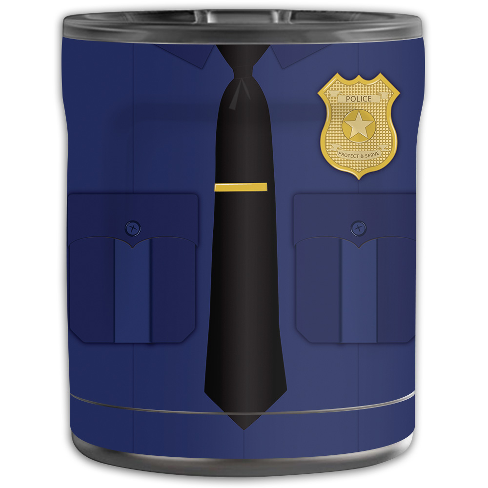 Picture of MightySkins OTEL10-Policeman Skin for Otterbox Elevation Tumbler 10 oz - Policeman