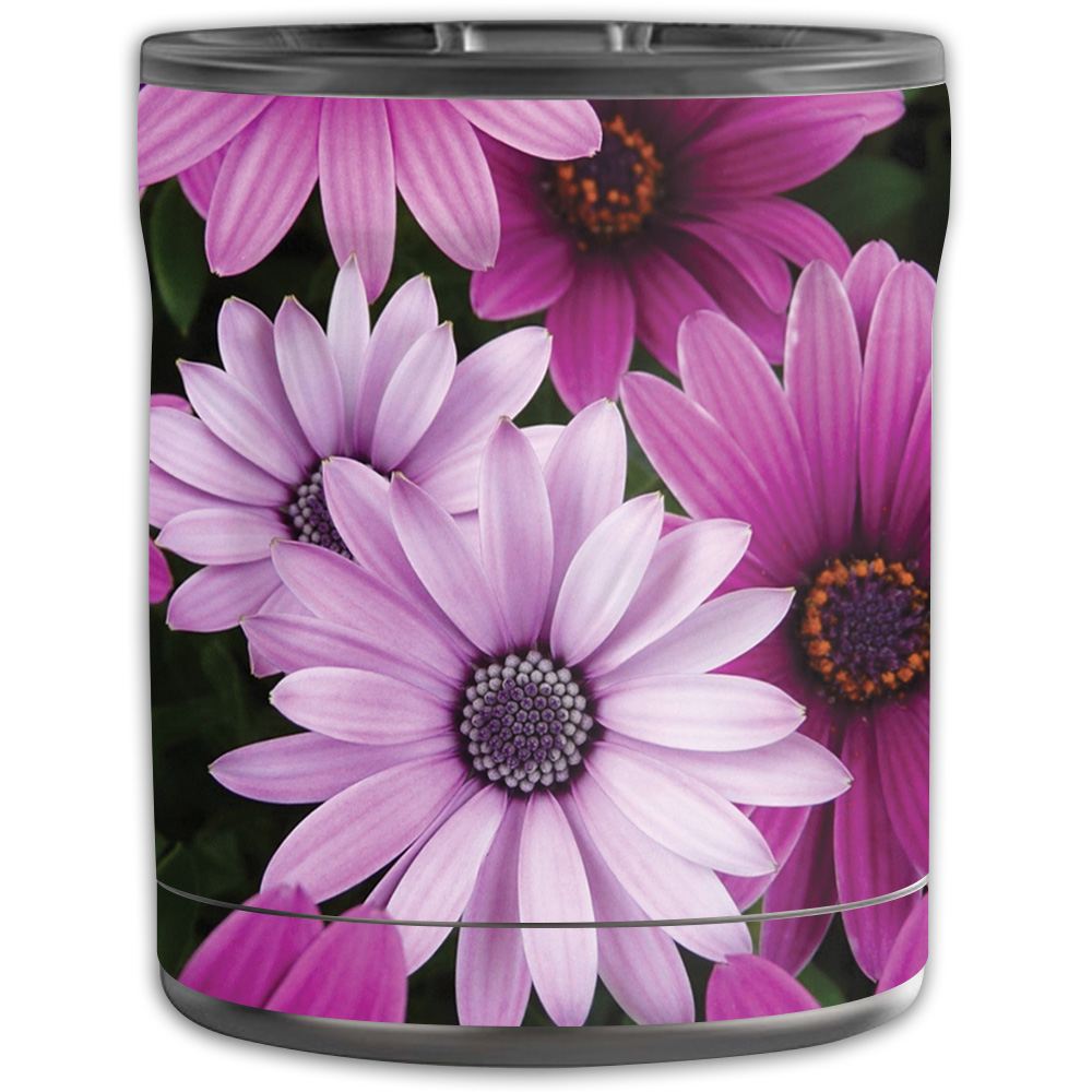 Picture of MightySkins OTEL10-Purple Flowers Skin for Otterbox Elevation Tumbler 10 oz - Purple Flowers
