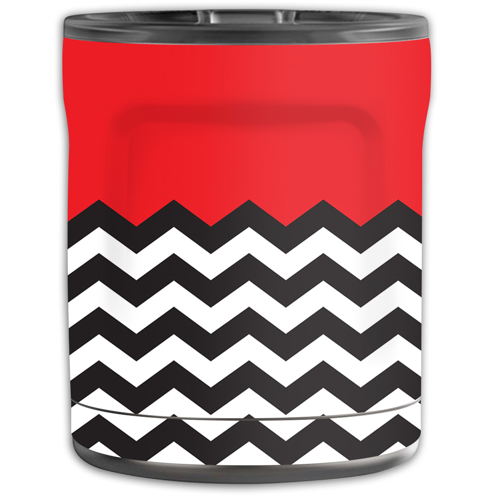 Picture of MightySkins OTEL10-Red Chevron Skin for Otterbox Elevation Tumbler 10 oz - Red Chevron