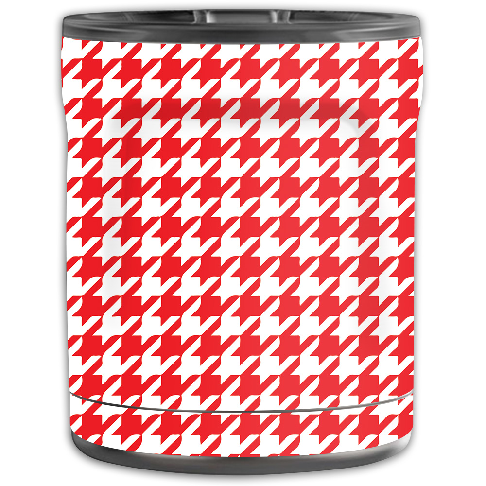 Picture of MightySkins OTEL10-Red Houndstooth Skin for Otterbox Elevation Tumbler 10 oz - Red Houndstooth