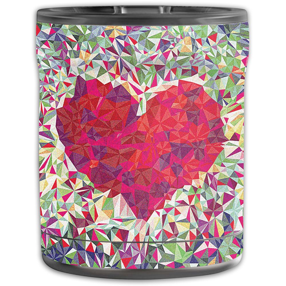 Picture of MightySkins OTEL10-Stained Heart Skin for Otterbox Elevation Tumbler 10 oz - Stained Heart