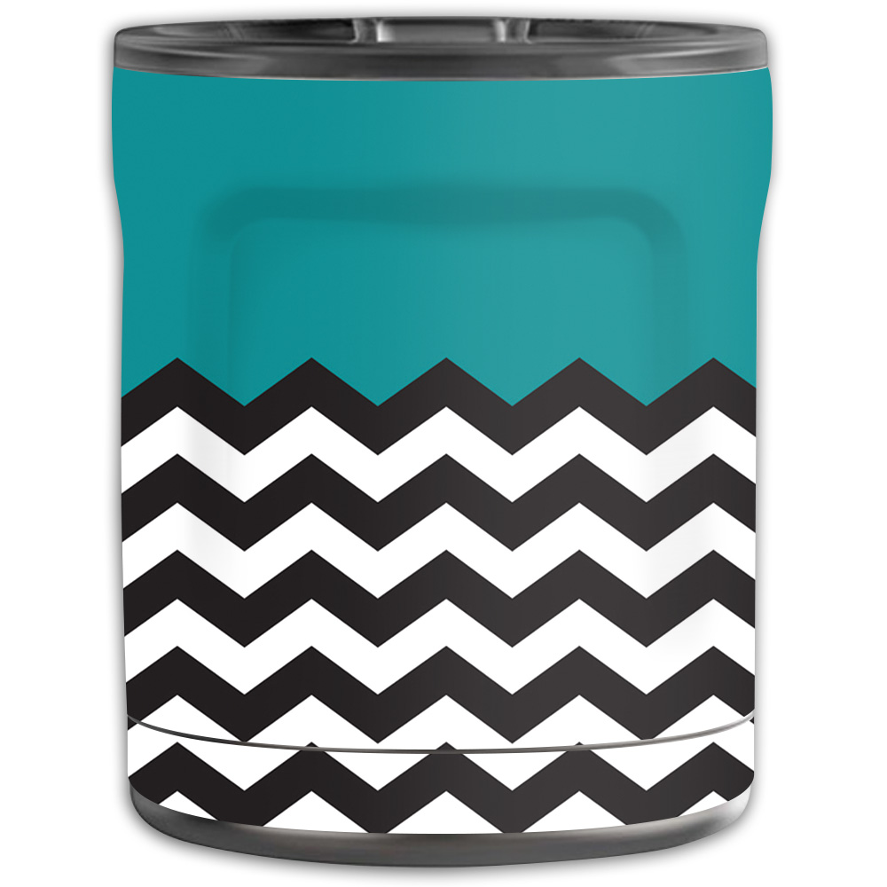 Picture of MightySkins OTEL10-Teal Chevron Skin for Otterbox Elevation Tumbler 10 oz - Teal Chevron