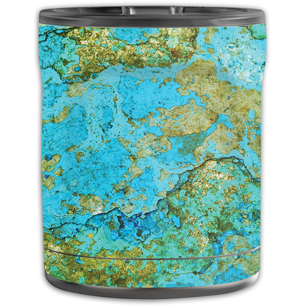 Picture of MightySkins OTEL10-Teal Marble Skin for Otterbox Elevation Tumbler 10 oz - Teal Marble