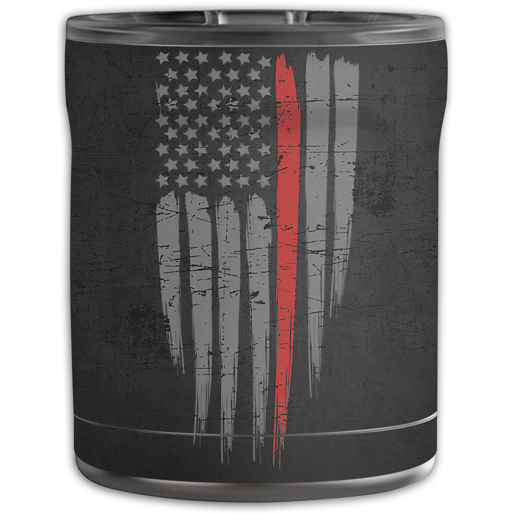 Picture of MightySkins OTEL10-Thin Red Line Skin for Otterbox Elevation Tumbler 10 oz - Thin Red Line
