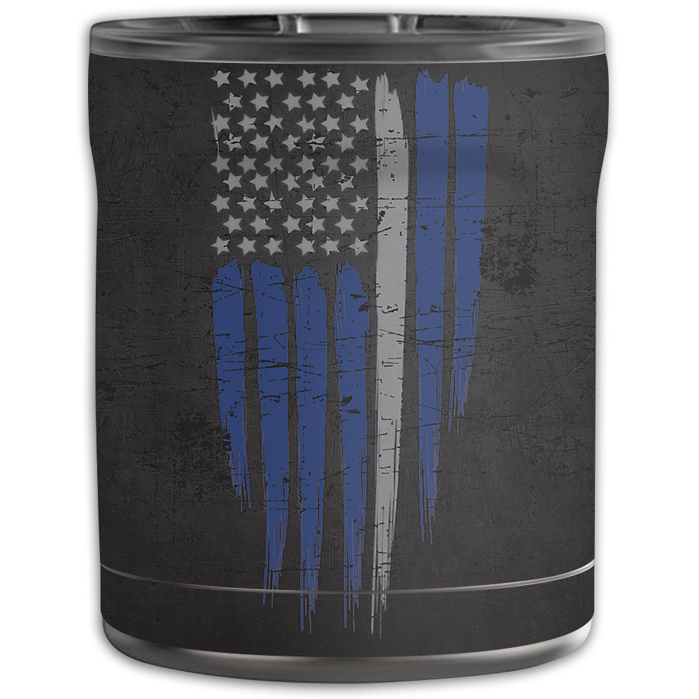 Picture of MightySkins OTEL10-Thin White Line Skin for Otterbox Elevation Tumbler 10 oz - Thin White Line