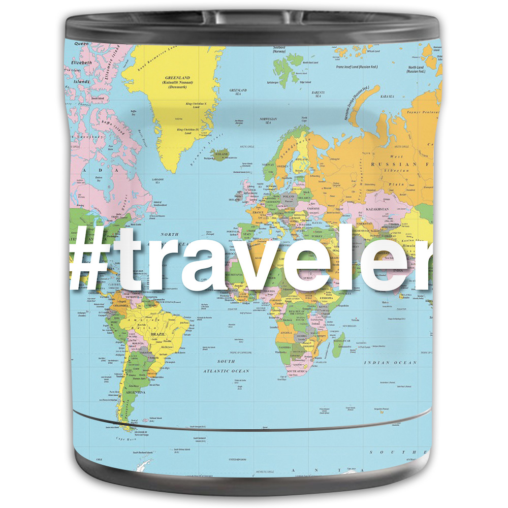 Picture of MightySkins OTEL10-Traveler Skin for Otterbox Elevation Tumbler 10 oz - Traveler