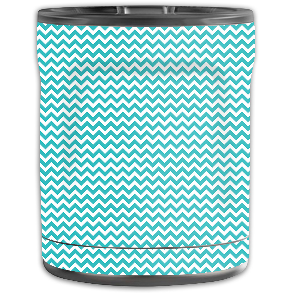 Picture of MightySkins OTEL10-Turquoise Chevron Skin for Otterbox Elevation Tumbler 10 oz - Turquoise Chevron