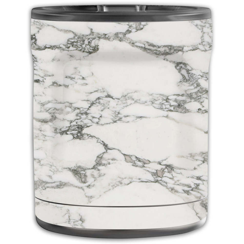 Picture of MightySkins OTEL10-White Marble Skin for Otterbox Elevation Tumbler 10 oz - White Marble