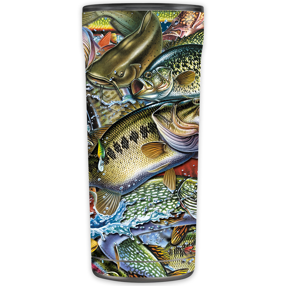 Picture of MightySkins OTEL20-Action Fish Puzzle Skin for Otterbox Elevation Tumbler 20 oz - Action Fish Puzzle