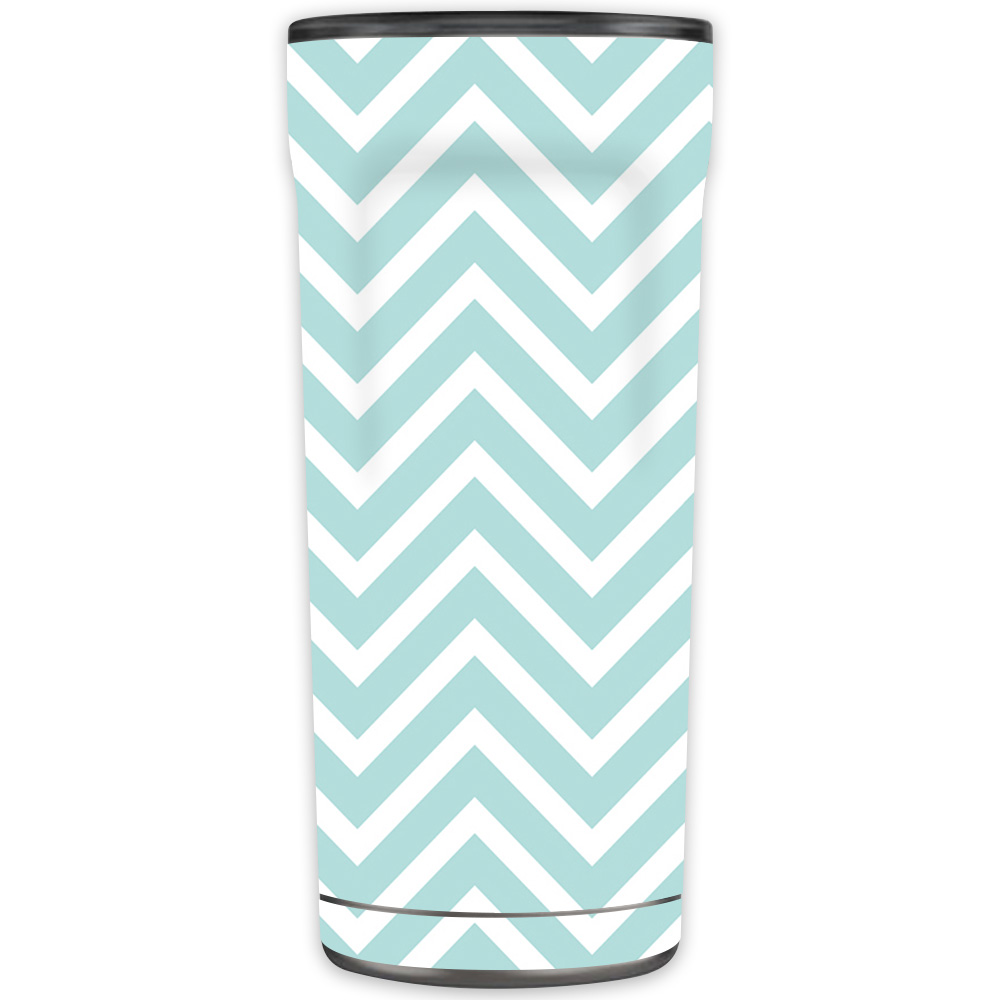 Picture of MightySkins OTEL20-Aqua Chevron Skin for Otterbox Elevation Tumbler 20 oz - Aqua Chevron