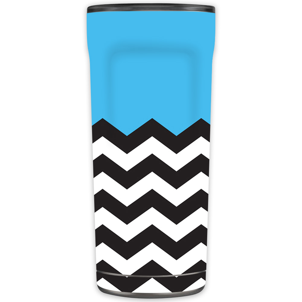 Picture of MightySkins OTEL20-Baby Blue Chevron Skin for Otterbox Elevation Tumbler 20 oz - Baby Blue Chevron