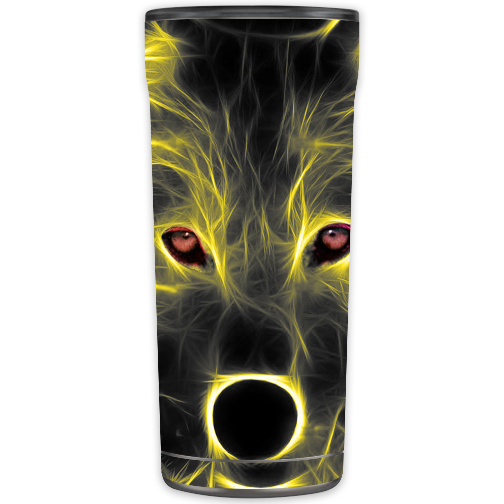 Picture of MightySkins OTEL20-Neon Wolf Skin for Otterbox Elevation Tumbler 20 oz - Neon Wolf