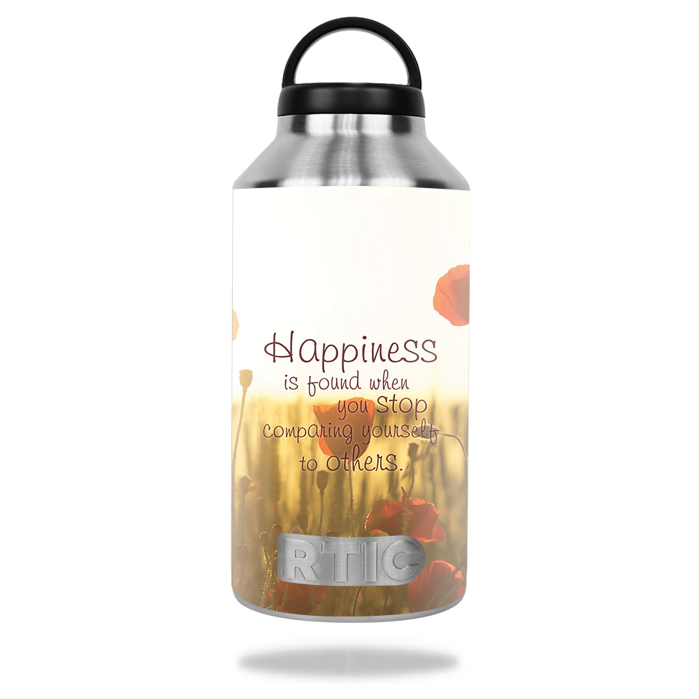 Picture of MightySkins RTBOT64-Be Happy Skin for Rtic 64 oz Bottle 2016 - Be Happy