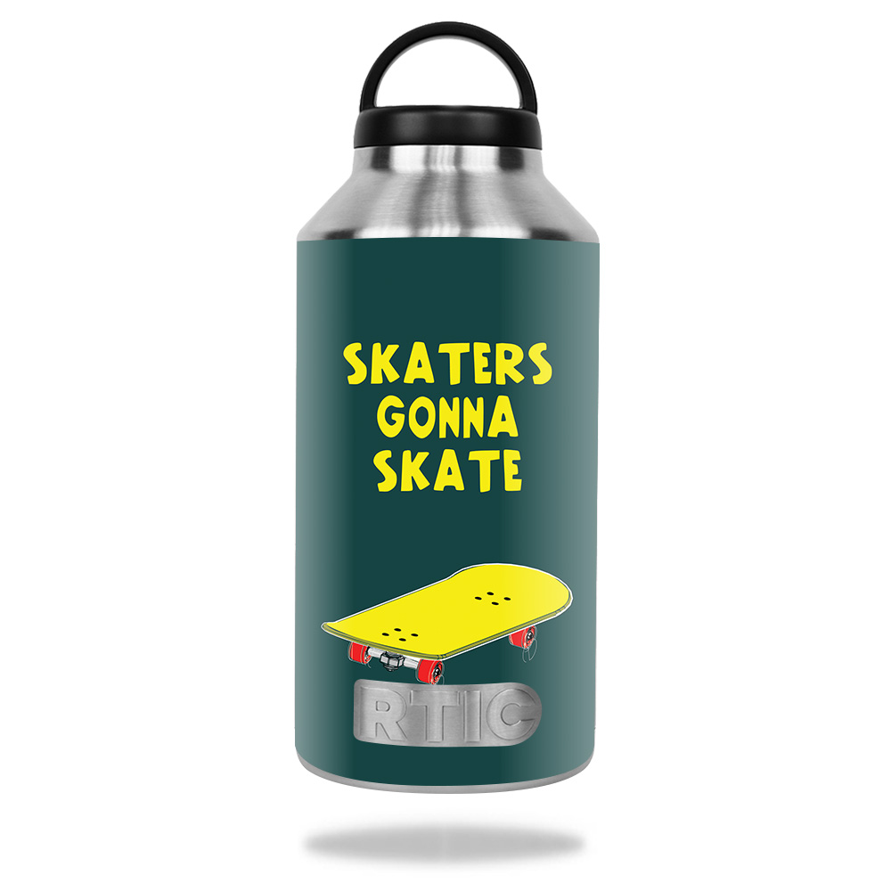 Picture of MightySkins RTBOT64-Skaters Gonna Skate Skin for Rtic 64 oz Bottle 2016 - Skaters Gonna Skate
